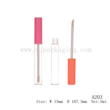A203 5 мл розовая крышка прозрачная бутылка пластиковая губная помада трубка органическая косметическая упаковка